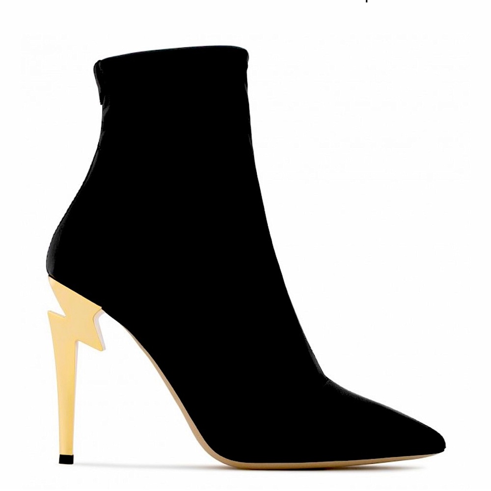 GIUSEPPE ZANOTTI Black Velvet Bootie
